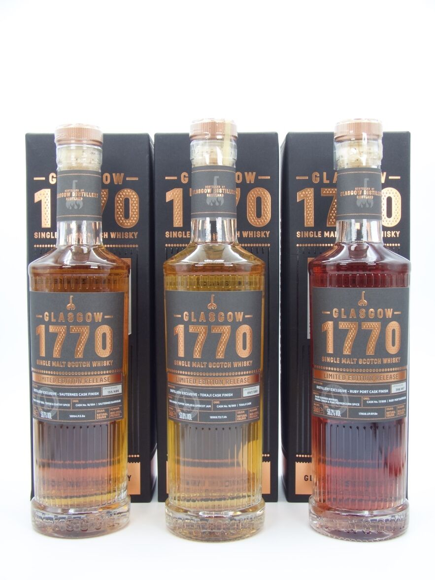 Glasgow - 1770 Limited Edition 2021 Releases - Distillery Exclusives - 3 x 50cl Glasgow - 1770 Limited Edition 2021 Releases - Distillery Exclusives - 3 x 50cl