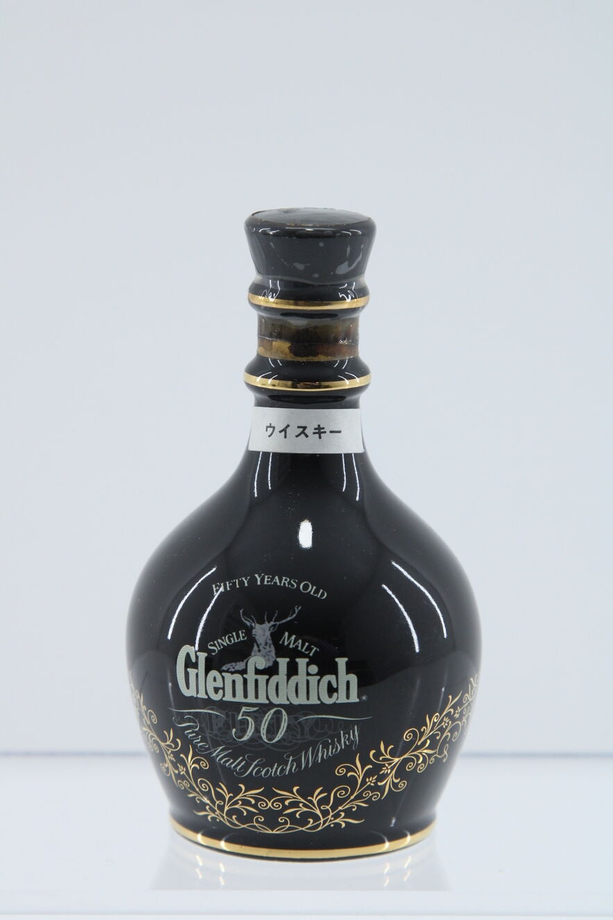 Glenfiddich - 50 Years Old - 1990s - Black Ceramic Decanter