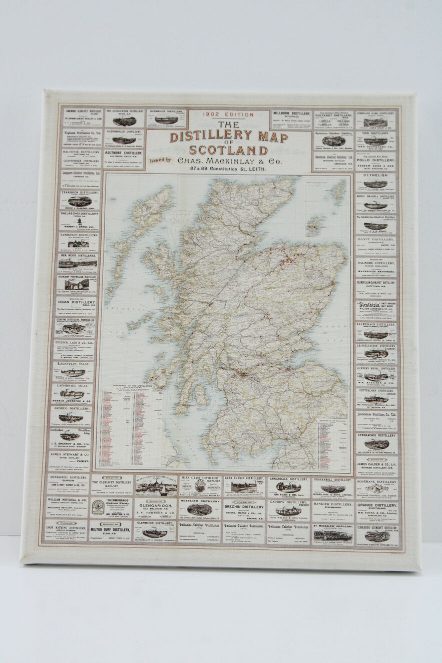 Distillery Map of Scotland - Poster