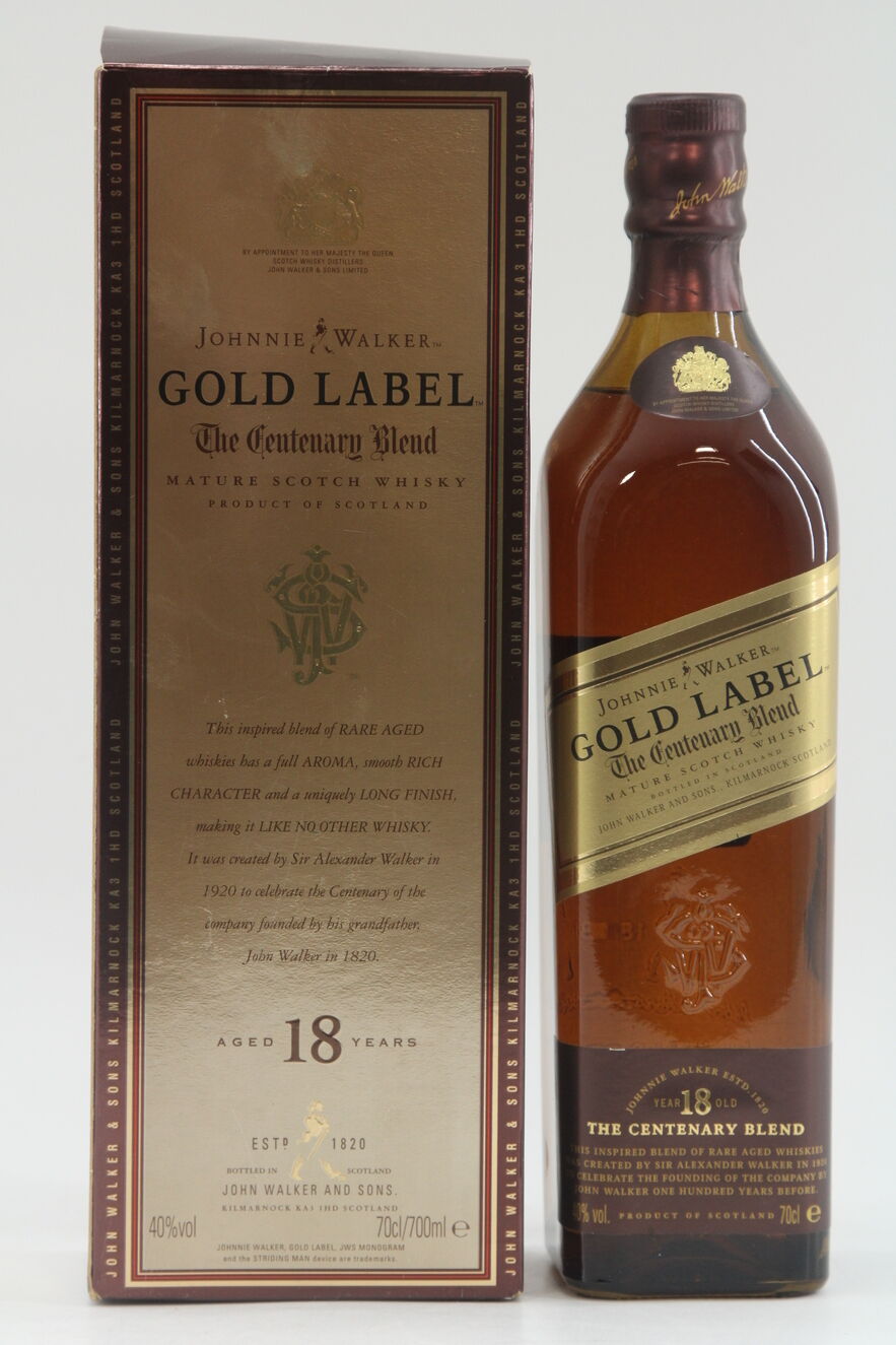 Johnnie Walker - 18 Years Old - Gold Label - The Centenary Blend ...
