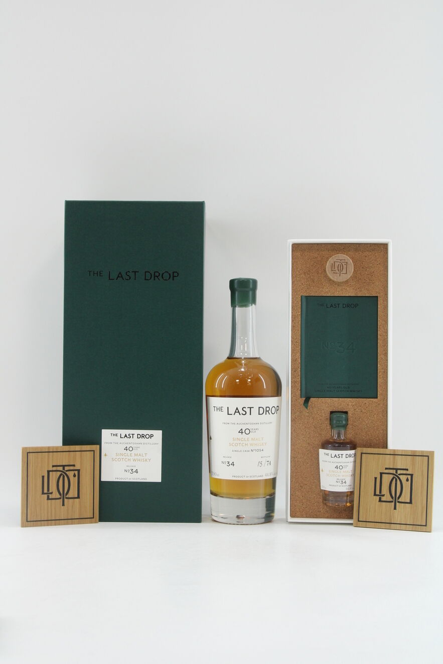Auchentoshan - 40 Years Old - The Last Drop Release No.34 + Matching Mini 5cl