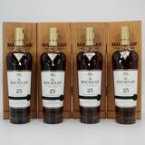 Macallan - 25 Years Old - Sherry Oak 2018, 2019, 2020 & 2021 Release - 4 x 70cl Thumbnail