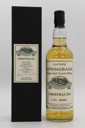 Springbank Local Barley Christmas 2011 Private Bottling