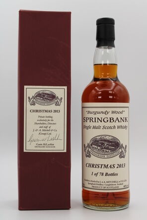 Springbank Burgundy Wood Christmas 2013 Private Bottling
