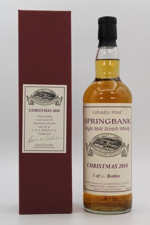 Springbank Calvados Wood Christmas 2010 Private Bottling
