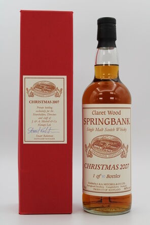 Springbank  Claret Wood  Christmas 2007 Private Bottling