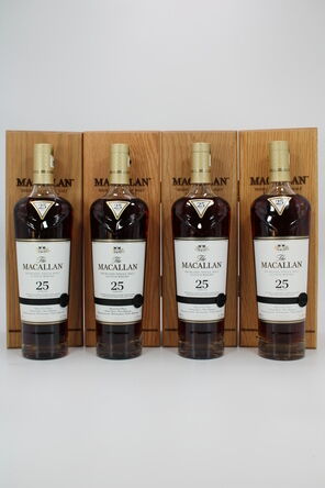 Macallan 25 Sherry Oak 2018 2019 2020 2021 Release 4 X 70cl