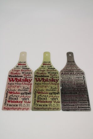 Whisky Themed Glass Coasters  x3