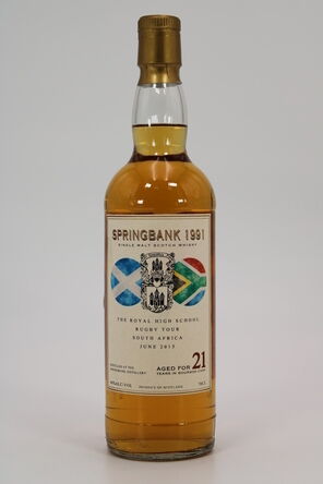 Springbank 21 1991 The Royal High School Rugby Tour 2015