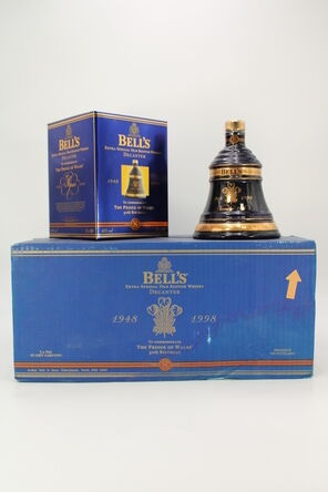 Bells  8 Years Old  Prince Of Wales 50th Birthday Decanter x6