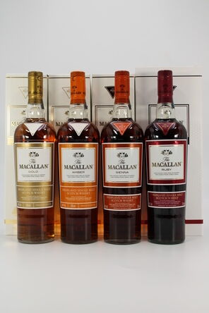 Macallan Gold Amber 12 Sherry 12 Fine Oak Ernie Button 4 X 70cl