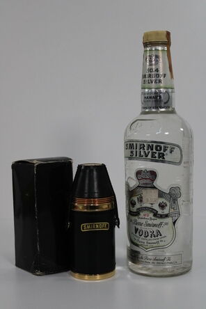 Smirnoff  Vodka  With Matching Smirnoff Hip Flask