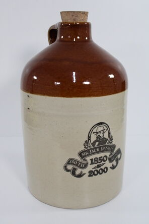 Jack Daniels Ceramic Whisky Flagon 150th Birthday Empty