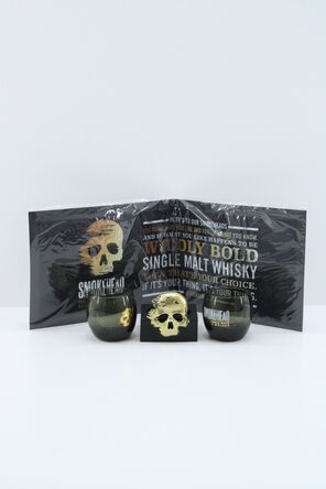 Smokehead Bar Mat Bottle Stand 2x Glasses