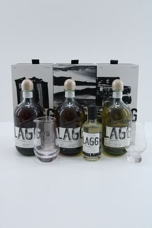 Lagg  Heavily Peated Inaugural Release  Batch 13  Includes 20cl New Make Sample glass and Jug