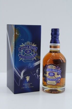 Chivas Regal 18 Year Old  Manchester United Limited Edition  Signed by Sir Alex Ferguson
