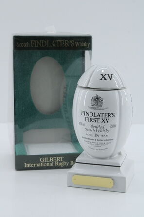 Findlaters First XV  15 Years Old  Rugby Decanter