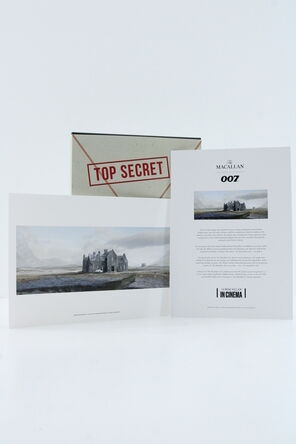 Macallan Top Secret James Bond 007 Skyfall Lodge Print Including Popcorn Holder