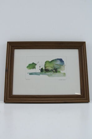 Macallan Easter Elchies Sara Midda 1975 Watercolour Framed Print
