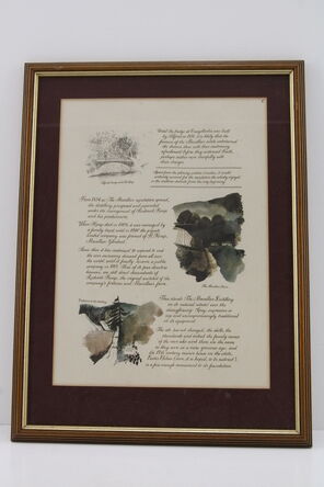 Macallan  The Remarkable History of The Macallan Glenlivet Print No6  Framed Sara Midda Print