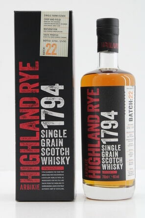 Arbikie Highland Rye Batch 22
