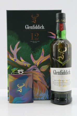 Glenfiddich 12 Santtu Mustonen Limited Edition With Hip Flask