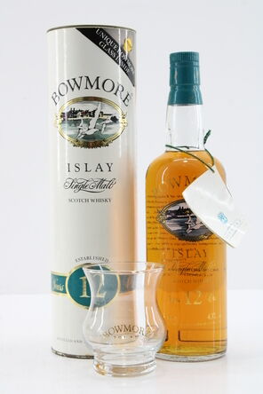 Bowmore 12 Screen Print 1990s With Glass