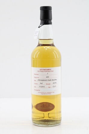 Springbank 9 2015 Fresh Bourbon Duty Paid Sample
