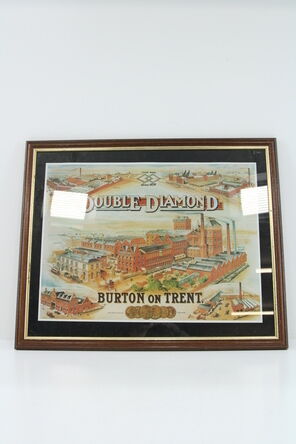 Double Diamond Framed Advertising Poster