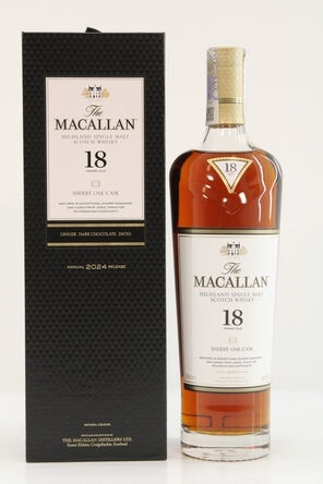 Macallan  18 Years Old  Sherry Oak  2024 Release