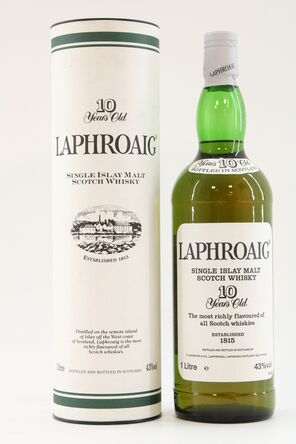 Laphroaig  10 Years Old  1990s  1 Litre  Pre Royal Warrant