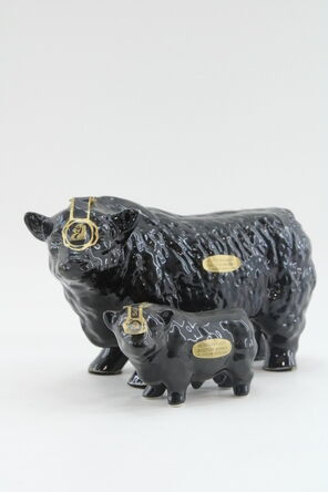 Rutherfords  Black Bull  Ceramic Decanter