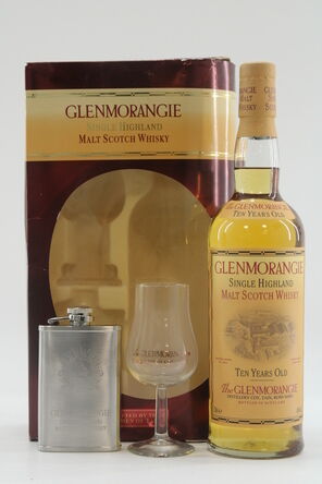 Glenmorangie  10 Years Old  With Glass  Hip Flask