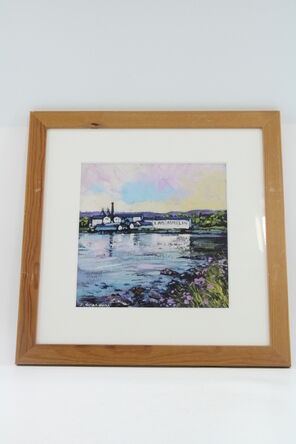 Lagavulin Distillery Landscape Framed Painting