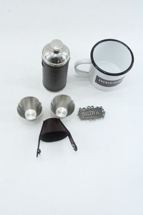 Auchentoshan Tin Mug Jura Badge Hipflask